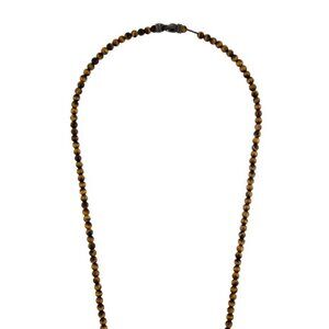 DAVID YURMAN TIGER'S EYE STERLING SILVER 925 SPIRITUAL BEADS NECKLACE